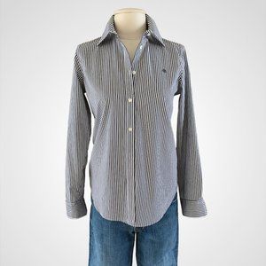 Ralph Lauren White and Black Stripe Button-up Shirt